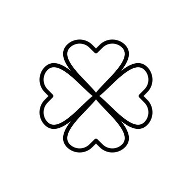 Uygulamalar ve web siteleri için Clover simgesi. Yonca işareti ve sembol. dört yapraklı yonca simgesi.