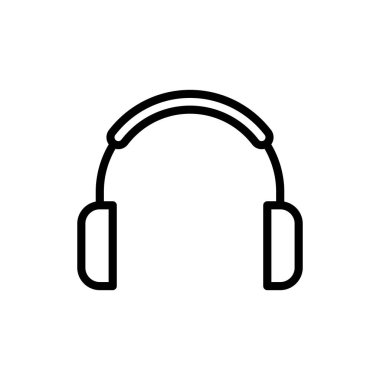 Uygulamalar ve web siteleri için kulaklık simgesi. İmza ve sembol.