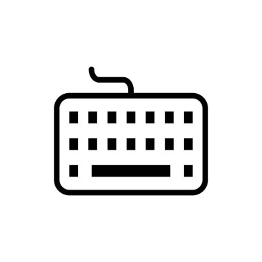 Uygulamalar ve web siteleri için klavye simgesi. Klavye işareti ve simgesi