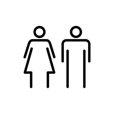 Uygulamalar ve web siteleri ikon vektörü için insan ve sembol. Erkek ve dişi işareti ve sembol. Kızlar ve oğlanlar