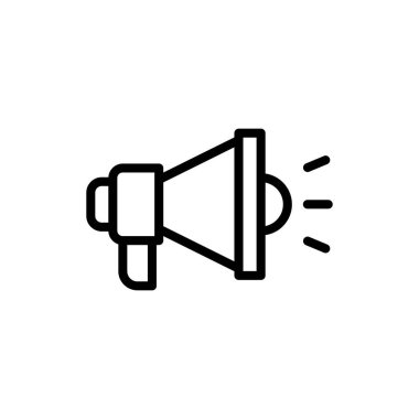 Uygulamalar ve web siteleri için megafon simgesi. Hoparlör işareti ve sembol