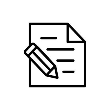 Uygulamalar ve web siteleri için not simgesi. not defteri işareti ve sembol