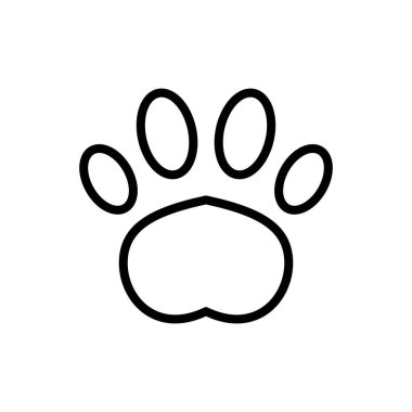 Uygulamalar ve web siteleri için pençe simgesi. Pençe izi ve sembol. köpek ya da kedi pençesi