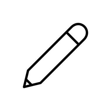 Uygulamalar ve web siteleri için kalem simgesi. Kalem işareti ve sembol. Simge vektörünü düzenle