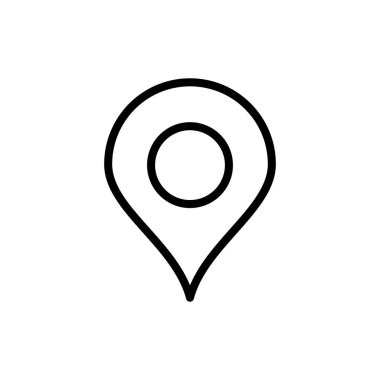 Uygulamalar ve web siteleri için simge simgesi. Yer işareti ve sembol. hedef simgesi. harita iğnesi