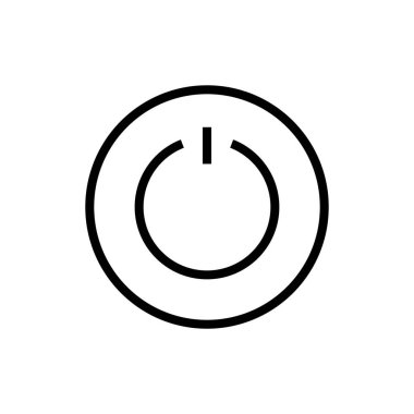 Uygulamalar ve web siteleri için güç simgesi. Güç Anahtarı işareti ve sembolü. Elektrik gücü.