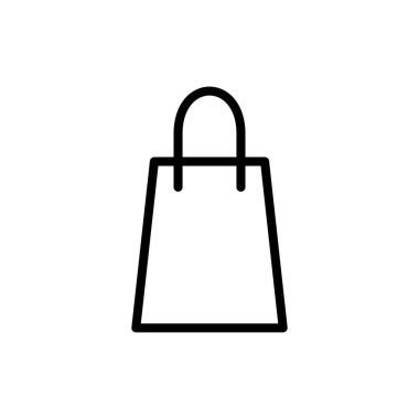 Uygulamalar ve web siteleri için alışveriş poşeti simgesi. Alışveriş işareti ve sembol