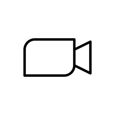 Uygulamalar ve web siteleri için video simgesi. Video kamera işareti ve sembol. Film tabelası. Sinema