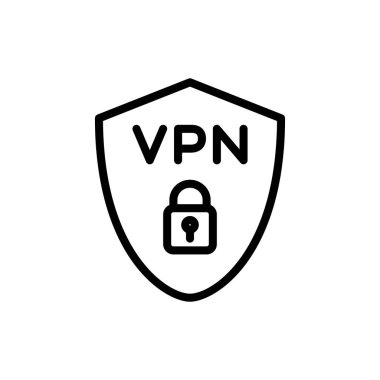 Uygulamalar ve web siteleri için Vpn simgesi. Özel ağ işareti ve sembol. sanal özel ağ simgesi.