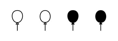 Balon simgesi vektörü. Parti balonu işareti ve sembolü