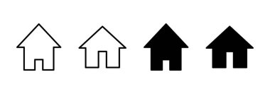 Ev ikonu vektörü. Ev işareti ve sembol