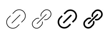 Bağlantı simgesi vektörü. Hiper bağlantı zinciri işareti ve sembolü