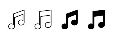 Müzik ikonu vektörü. nota işareti ve sembol