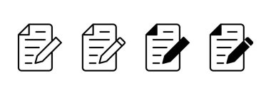 Not simgesi vektörü. not defteri işareti ve sembol