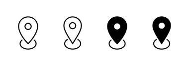 Pin simgesi vektörü. Yer işareti ve sembol. hedef simgesi. harita iğnesi