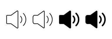 Sözcü simgesi vektörü. Ses düzeyi ve sembol. Hoparlör ikonu. ses sembolü