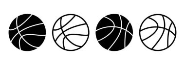 Basketbol ikonu logosu tasarımı. Basketbol tabelası ve sembol