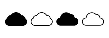 Bulut simgesi logosu tasarımı. bulut işareti ve sembol