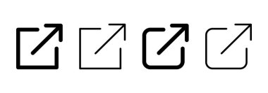 Dış bağlantı simgesi logo tasarımı. bağlantı işareti ve sembol. hiper bağlantı sembolü