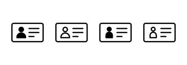 Lisans simgesi logo tasarımı. Kimlik kartı simgesi. Sürücü ehliyeti, personel kimlik kartı 