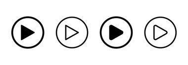 Simge logosu tasarımını oynat. Düğme işareti ve sembolü çal