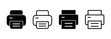 Simge logo tasarımını yazdır. yazıcı işareti ve sembol