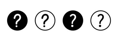 Soru simgesi logo tasarımı. soru işareti ve sembol