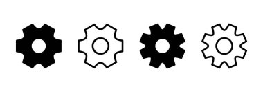 Simge logo tasarımı ayarlanıyor. İşaret ve sembol. Vites İşareti