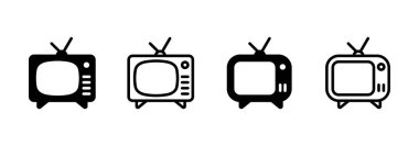 Televizyon ikonu logosu tasarımı. televizyon işareti ve sembol