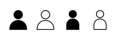 Kullanıcı simgesi logosu tasarımı. İmza ve sembol. insanlar simgesi. 