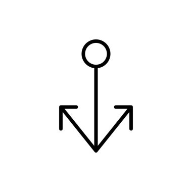 Uygulamalar ve web siteleri için sunucu simgesi. Çapa işareti ve sembol. Çapa deniz simgesi.