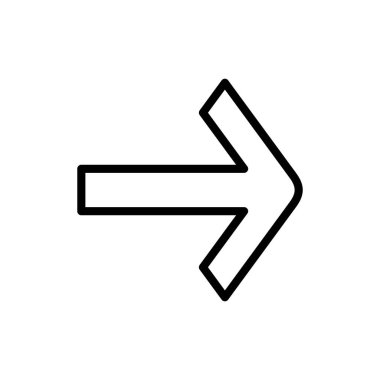 Uygulamalar ve web siteleri için ok simgesi. Web tasarımı için ok işareti ve sembol.