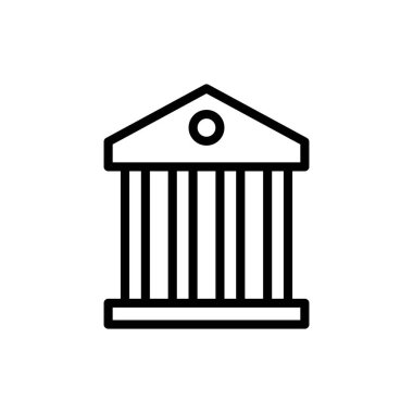 Uygulamalar ve web siteleri için banka simgesi. Banka işareti ve sembol, müze, üniversite
