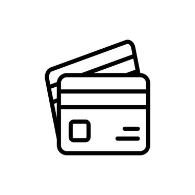 Uygulamalar ve web siteleri için kredi kartı simgesi. Kredi kartı ödeme imzası ve sembolü