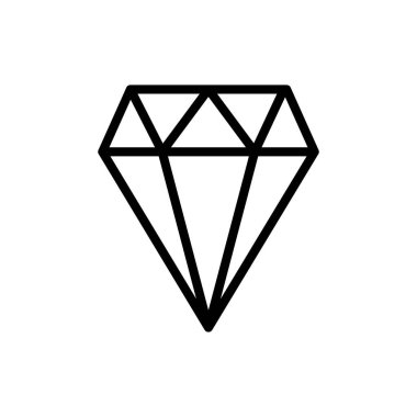 Uygulamalar ve web siteleri için elmas simge sembolü. Elmas taşları işareti ve sembolü