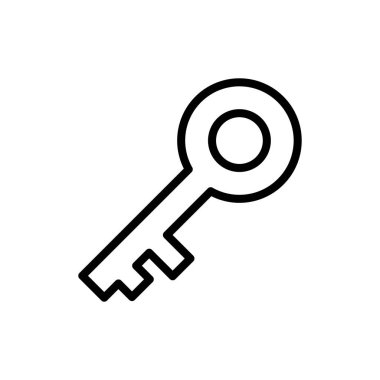 Uygulamalar ve web siteleri için anahtar simge. Anahtar işareti ve sembol. anahtar vektörü