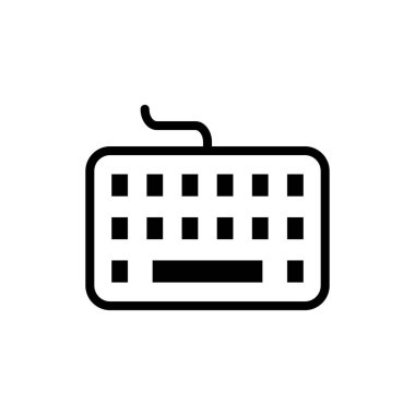 Uygulamalar ve web siteleri için klavye simgesi. Klavye işareti ve simgesi