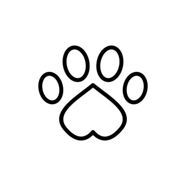 Uygulamalar ve web siteleri için pençe simgesi. Pençe izi ve sembol. köpek ya da kedi pençesi