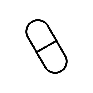 Uygulamalar ve web siteleri için hap simgesi. Kapsül simgesi. Uyuşturucu işareti ve sembol