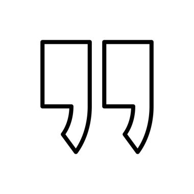 Uygulamalar ve web siteleri için simge sembolü. Tırnak işareti ve sembol