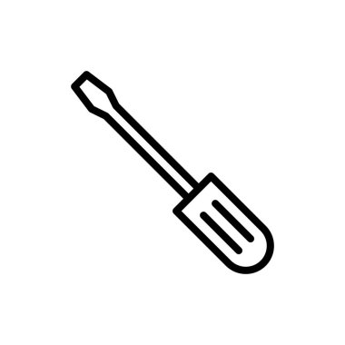 Uygulamalar ve web siteleri için tornavida simgesi. araç işareti ve sembol