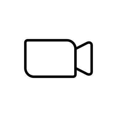 Uygulamalar ve web siteleri için video simgesi. Video kamera işareti ve sembol. Film tabelası. Sinema