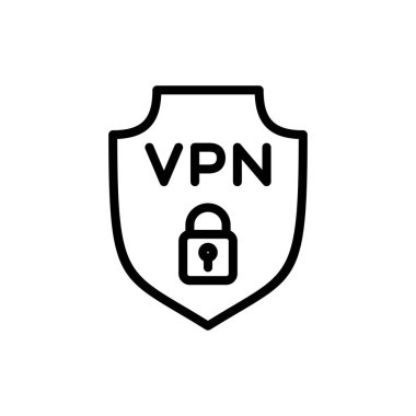 Uygulamalar ve web siteleri için Vpn simgesi. Özel ağ işareti ve sembol. sanal özel ağ simgesi.