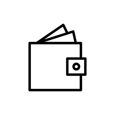 Uygulamalar ve web siteleri için cüzdan simgesi. cüzdan işareti ve sembol