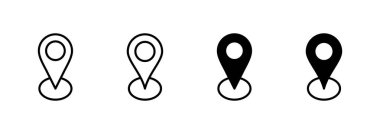 Adres simgesi vektörü. Ev işareti ve sembol. nokta