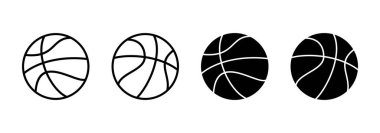 Basketbol ikonu vektörü. Basketbol tabelası ve sembol