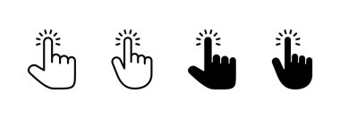 El imleç simgesi vektörü. İmleç işareti ve sembol. el imleç simgesi clik