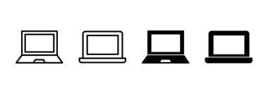 Dizüstü bilgisayar simgesi vektörü. bilgisayar işareti ve sembol
