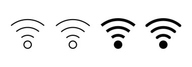 Wifi simge vektörü. İşaret işareti ve sembol. Kablosuz simge