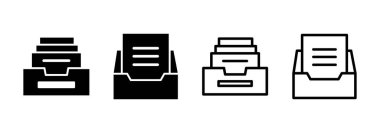 Dizin simgesi logo tasarımını arşivle. Belge vektör simgesi. Depolama simgesini arşivle.